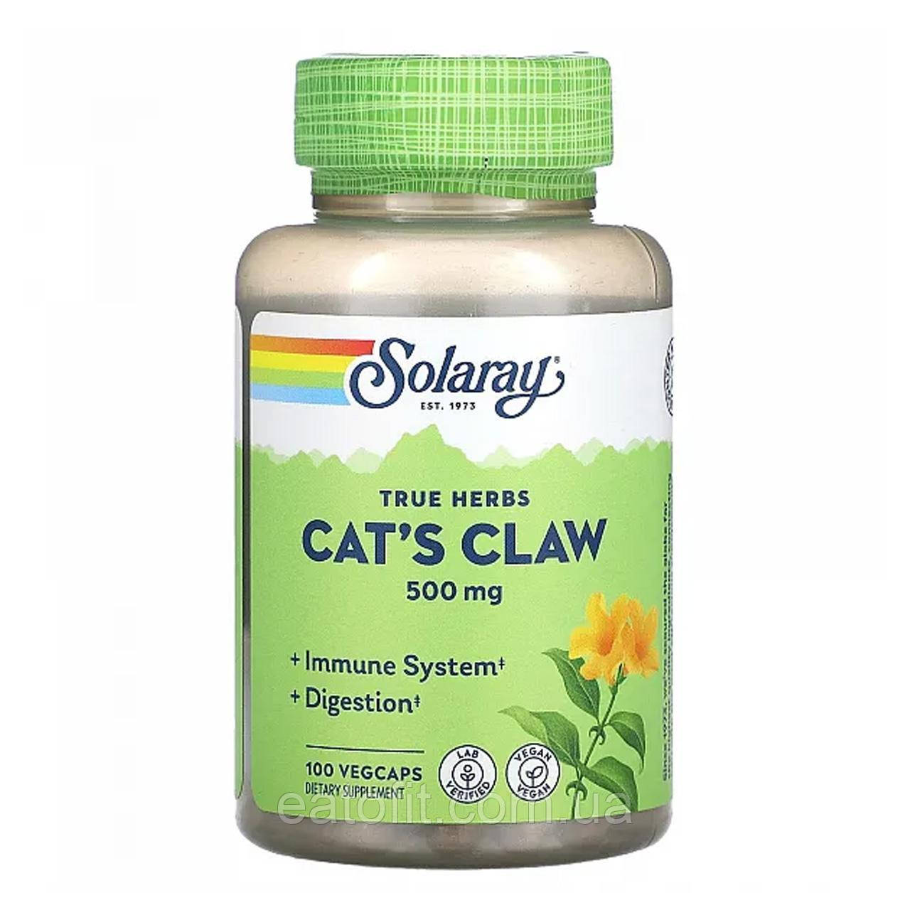 Котячий кіготь (Cat's Claw) 500 мг 100 капсул SOR-01125