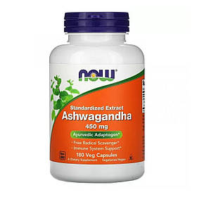 Ашвагандха екстракт кореня (Ashwagandha) 450 мг 180 капсул NOW-04593
