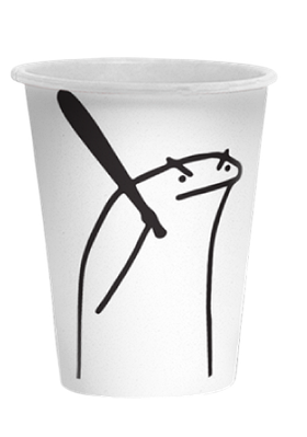 Стакан 1-шаровий "Меми" на 350 мл (50 шт/уп)