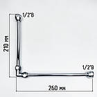 Гнучка підводка хромована 45см (20+25) бумеранг XXL мідна d10мм 1/2"ВВ FLEXY CHROME, фото 5