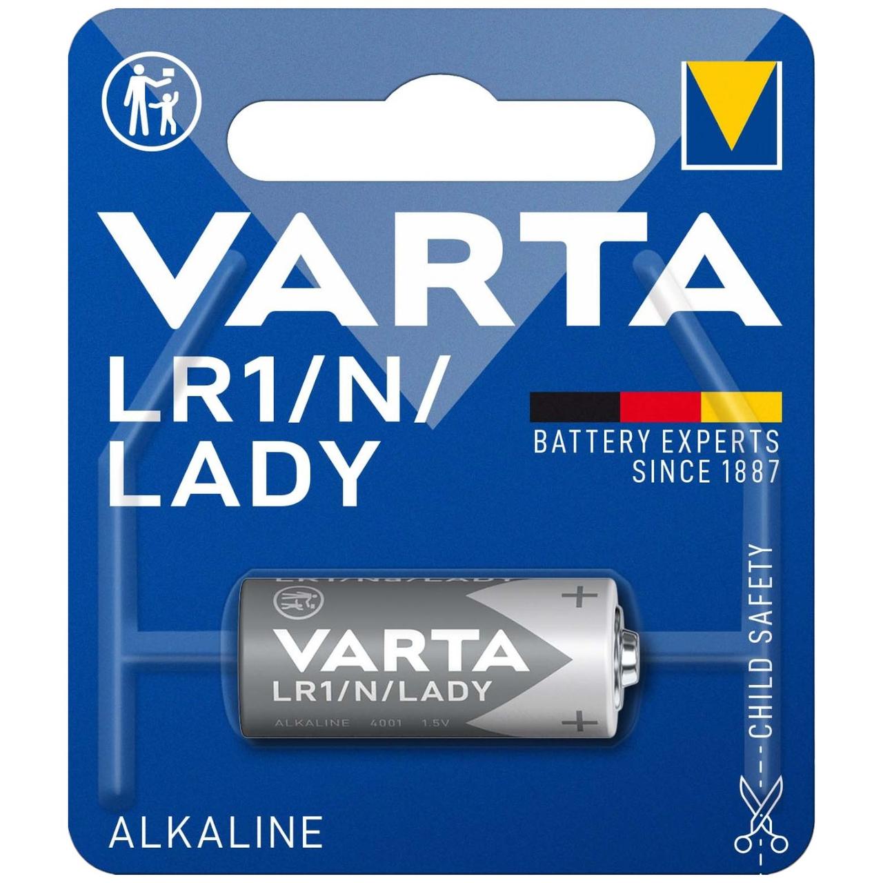 Батарейка лужна VARTA LR1/N/LADY Alkaline блістер 1шт