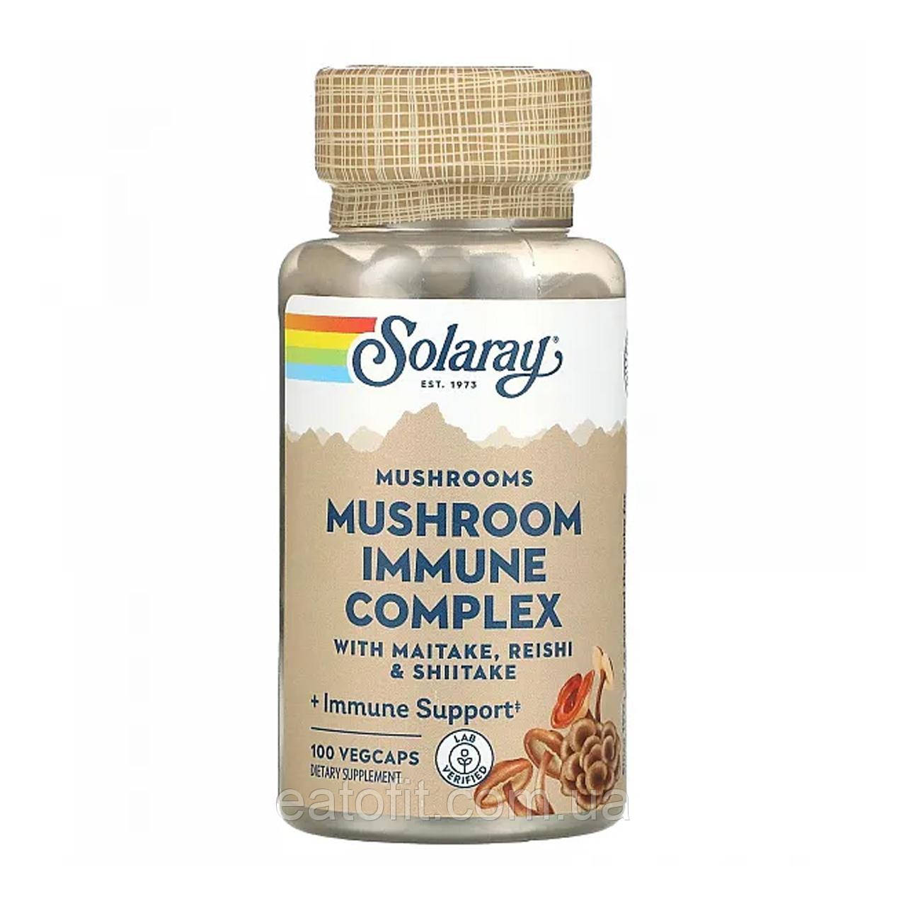 Зміцнення імунітету: Майтаке Рейші Шиітаке (Fermented Mushroom Immune Complex) 100 капсул SOR-01378, фото 1