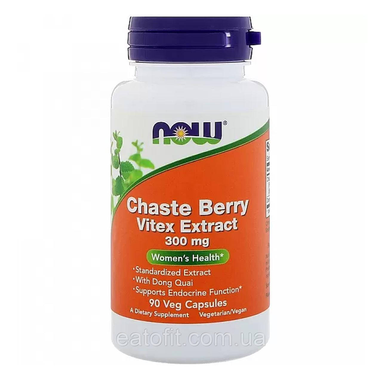 Екстракт вітексу священного (Chaste Berry Vitex Extract) 300 мг 90 капсул NOW-04773, фото 1