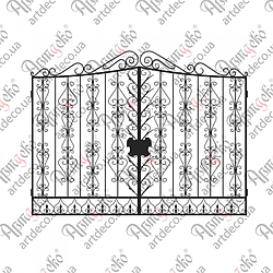 Ковані ворота  2370х3100 (КВ-24) КОМПЛЕКТ ЕЛЕМЕНТІВ
