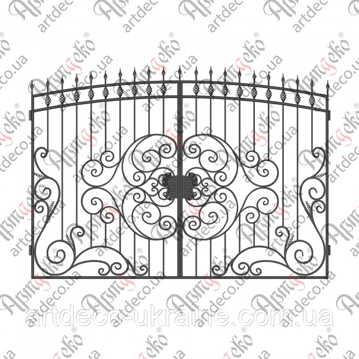Ковані ворота 2150х3000 (КВ-27) КОМПЛЕКТ ЕЛЕМЕНТІВ, фото 1