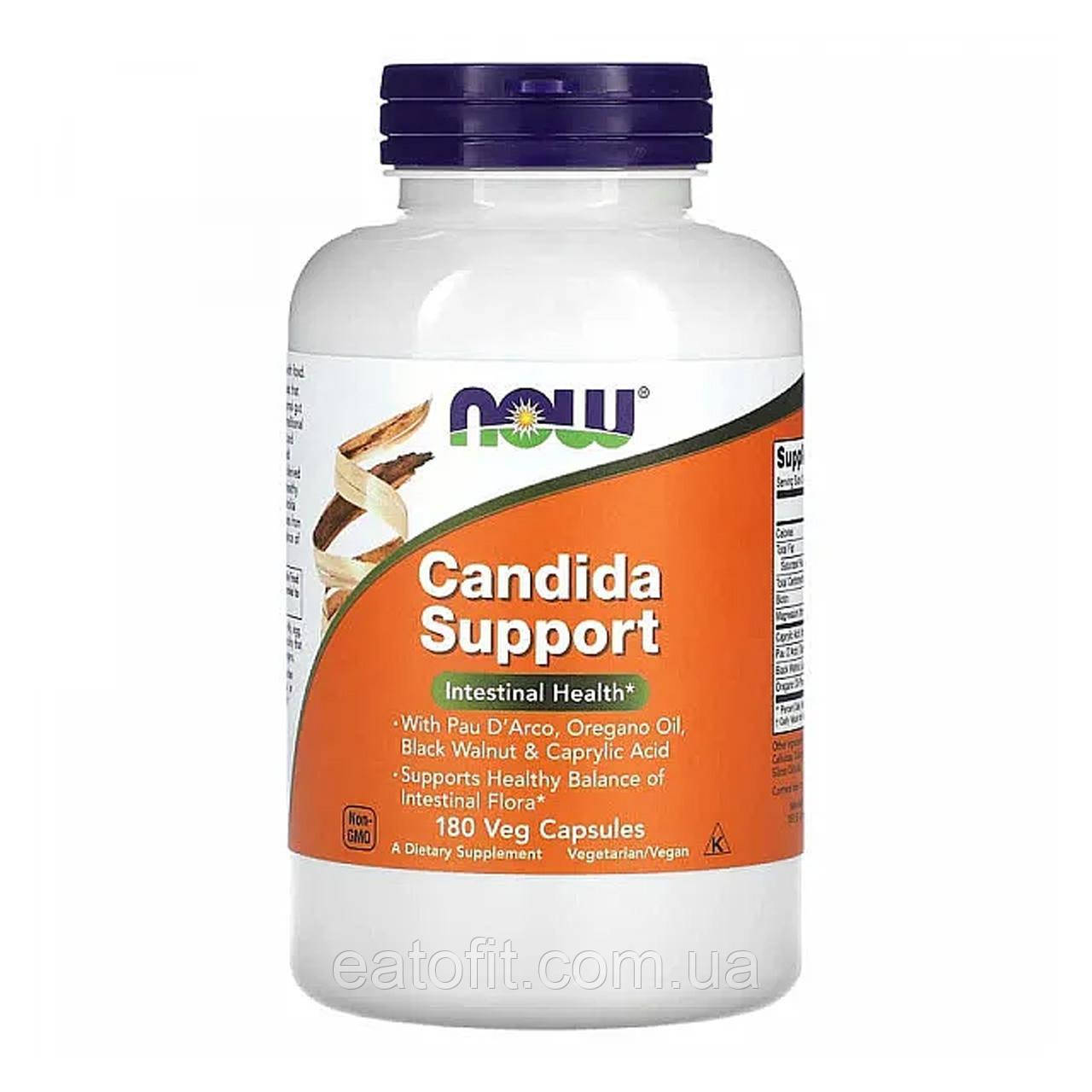 Протикандидний засіб (Candida Support) 180 капсул NOW-03319