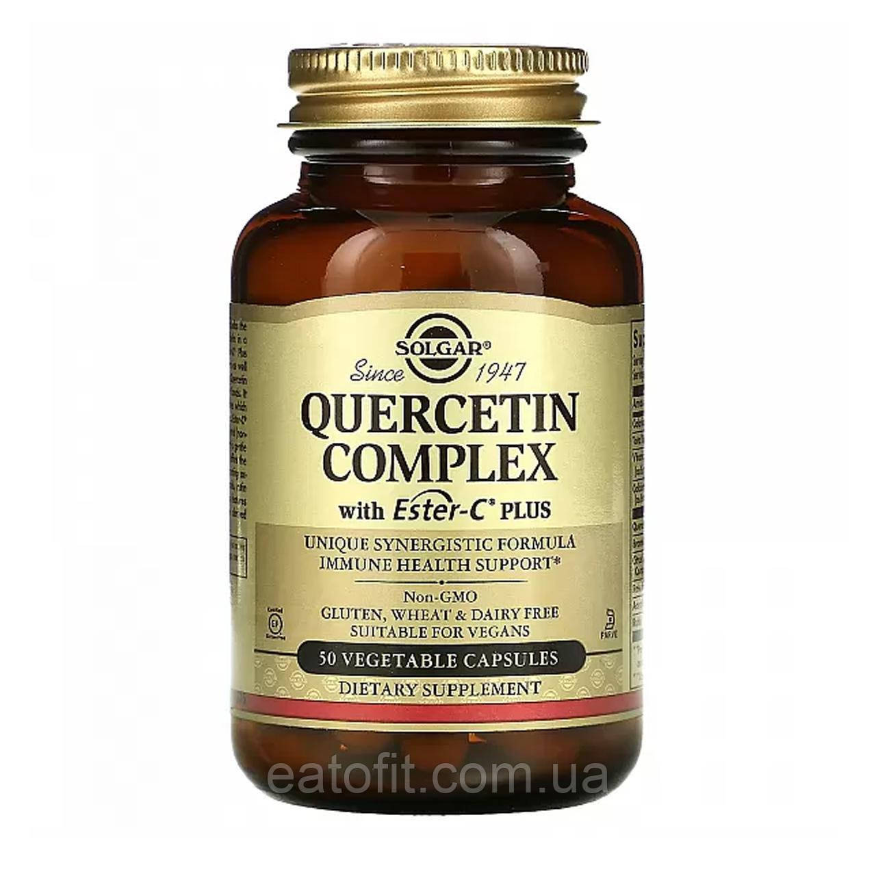 Кверцетин комплекс із естер-C плюс (Quercetin complex) 500 мг 50 капсул SOL-02318