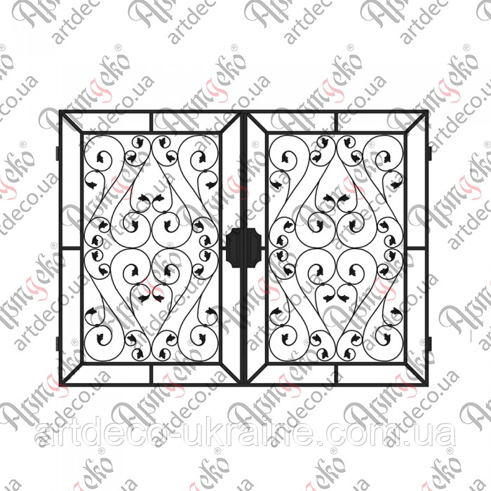 Ковані ворота 1950х2600 (КВ-21) КОМПЛЕКТ ЕЛЕМЕНТІВ, фото 1