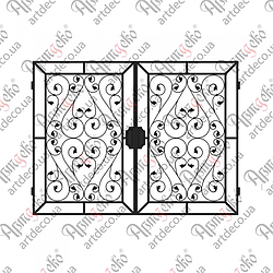 Ковані ворота 1950х2600 (КВ-21) КОМПЛЕКТ ЕЛЕМЕНТІВ