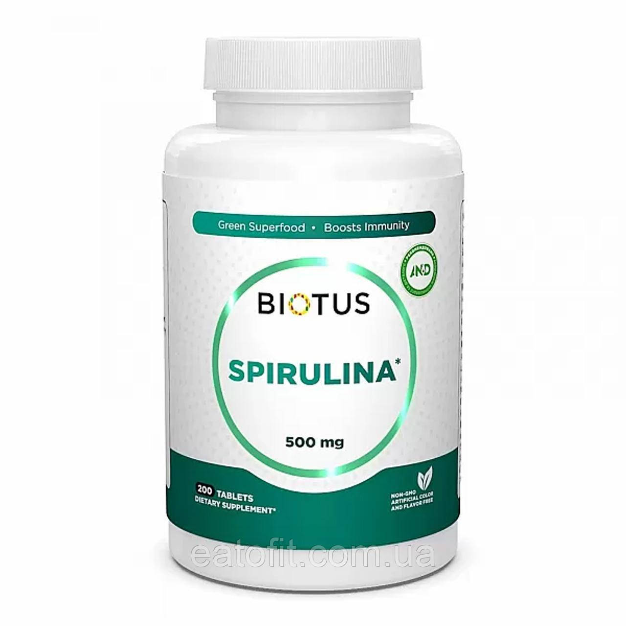 Спіруліна (Spirulina) 500 мг 200 таблеток BIO-531224