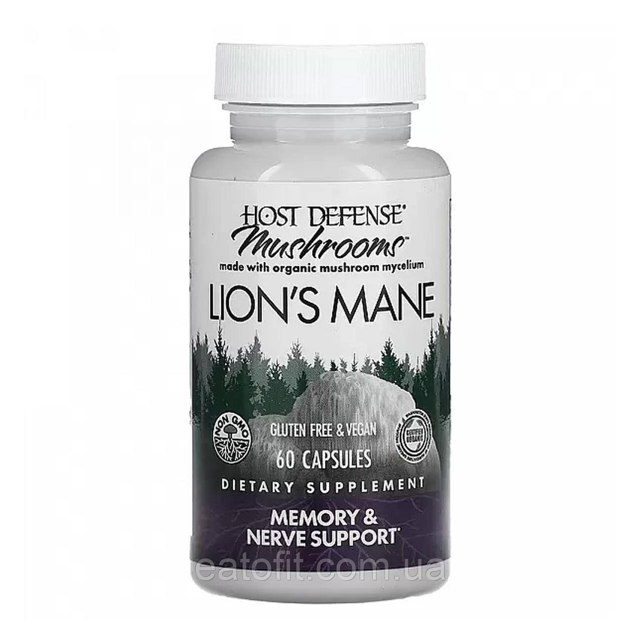 Їжовик гребінчастий (Lion's Mane) 500 мг 60 капсул FPI-03162