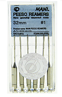 Розгортки Peeso Reamers №1, 32 мм. 6шт. / П'єзо Римери  MANI (Японія)