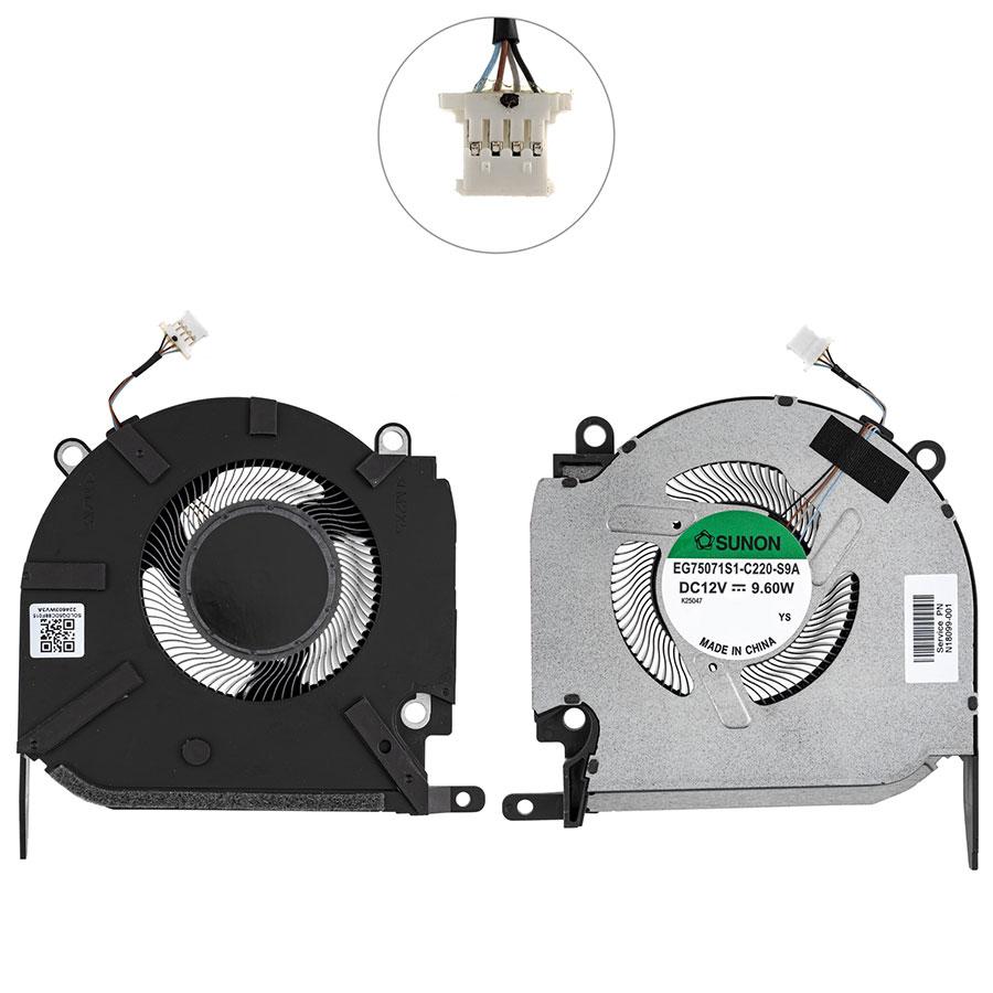 Оригінальний вентилятор для ноутбука HP Omen 16-K (CPU FAN), 12V, 80W, (Кулер), фото 1