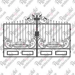 Ковані ворота 2650х4000 (КВ-22) КОМПЛЕКТ ЕЛЕМЕНТІВ