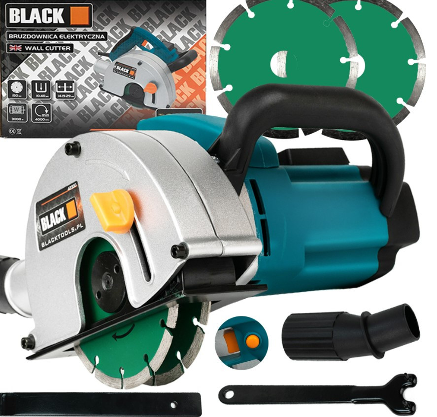 Штроборіз з лазером 3000W BLACK BC-31, фото 1