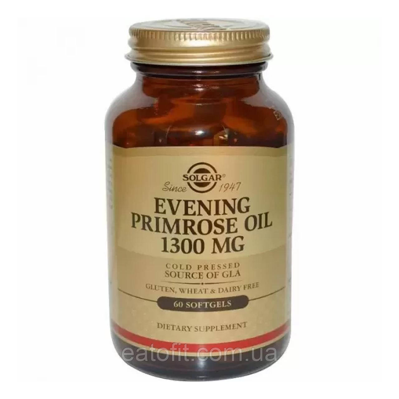 Олія вечірньої примули (Evening Primrose oil) 1300 мг 60 капсул SOL-01057