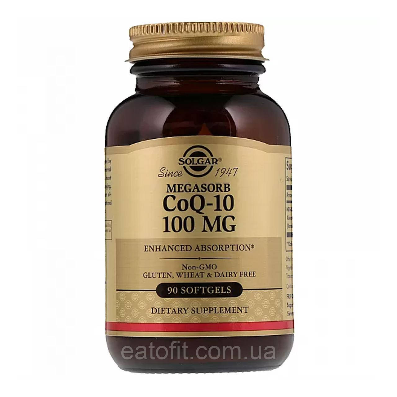 Коензим Q10 доповнений Мегасорб (Megasorb CoQ-10) 100 мг 90 капсул SOL-00914