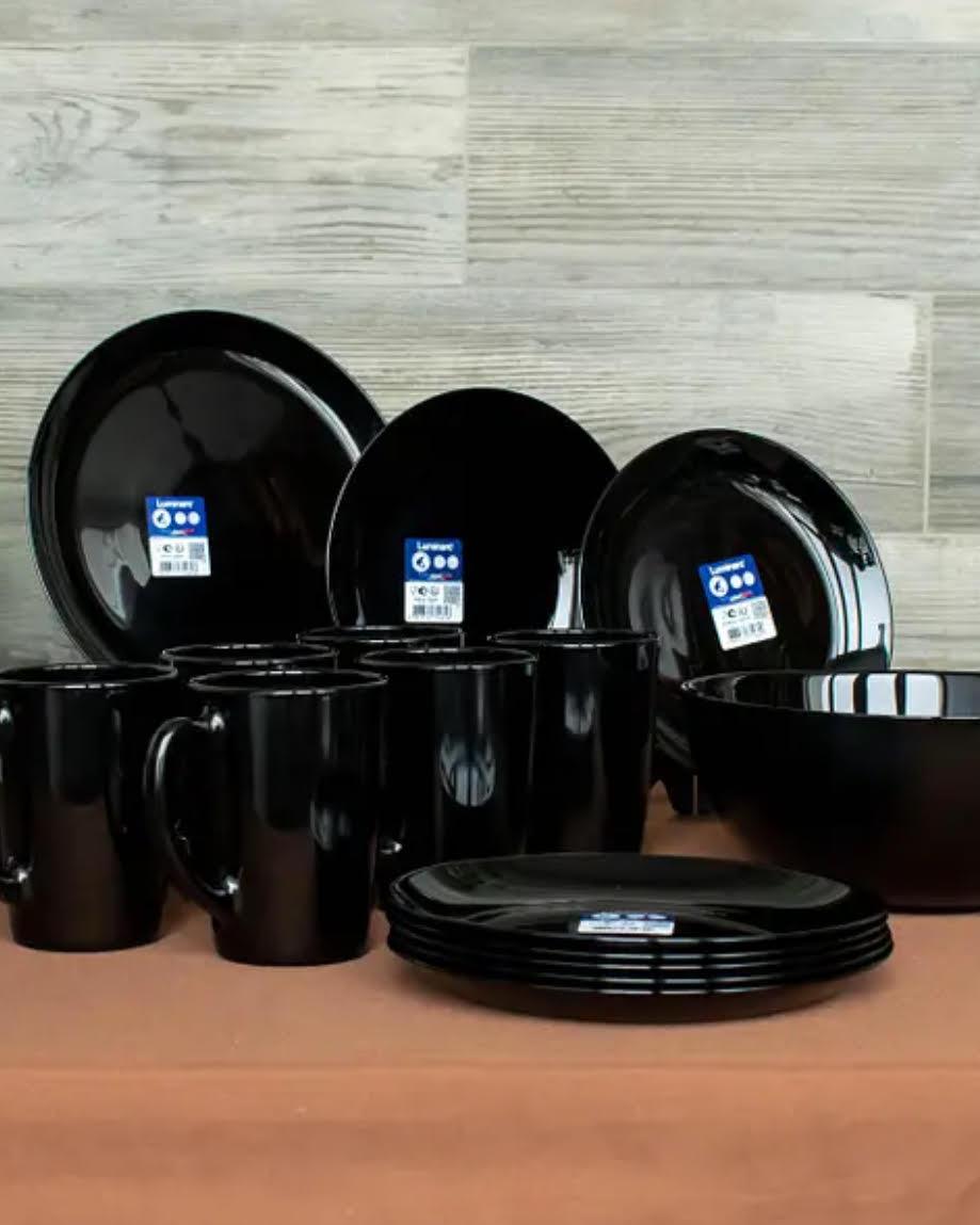 Столовий сервіз Чорний 30 предметів Zelie Black Arcopal Q8503