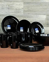 Столовий сервіз Чорний 25 предметів Zelie Black Arcopal Q8502