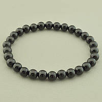Браслет із натурального каменю Турмалін чорний 18 см