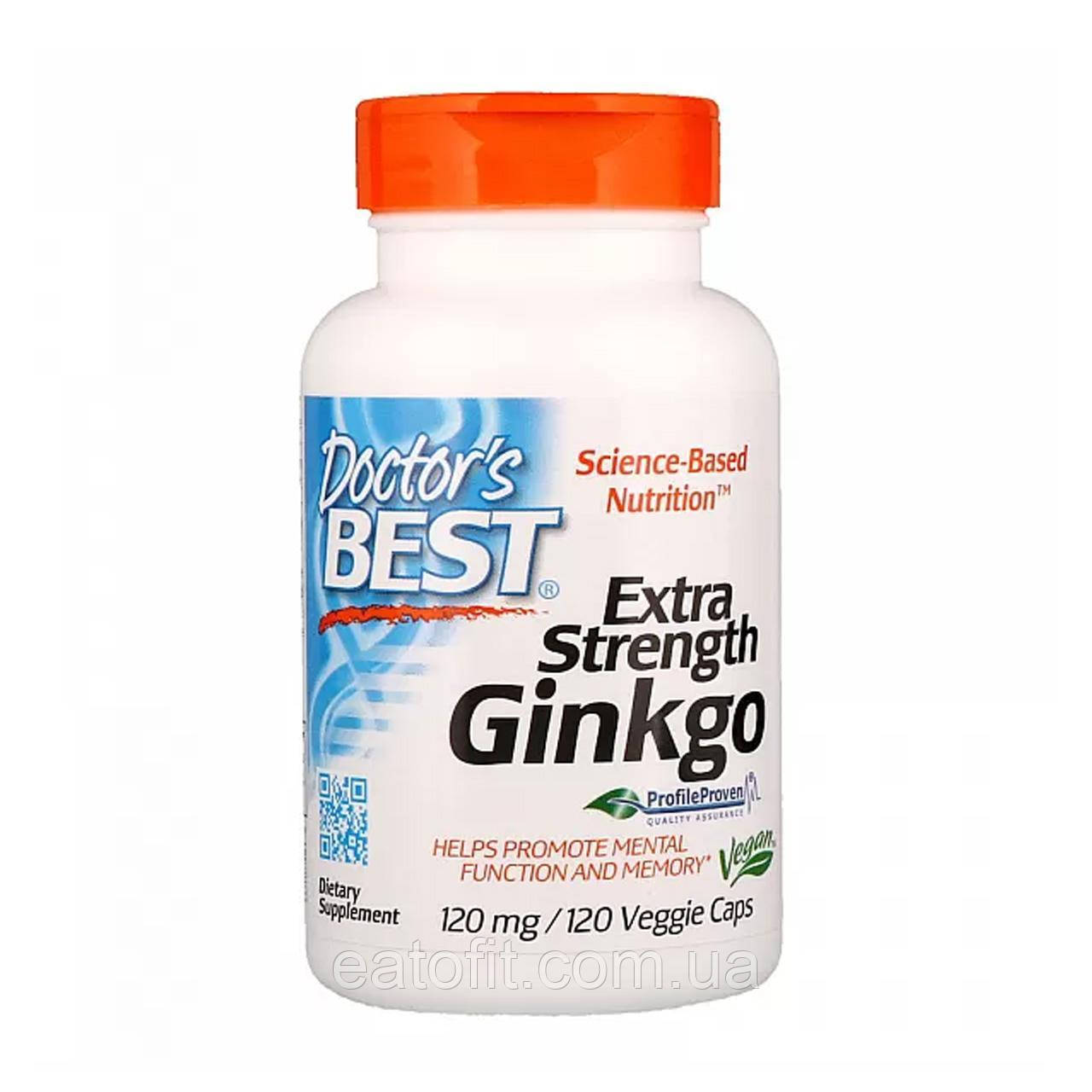 Екстракт Гінкго Білоба екстра сила (Extra Strength Ginkgo) 120 мг 120 капсул DRB-00091