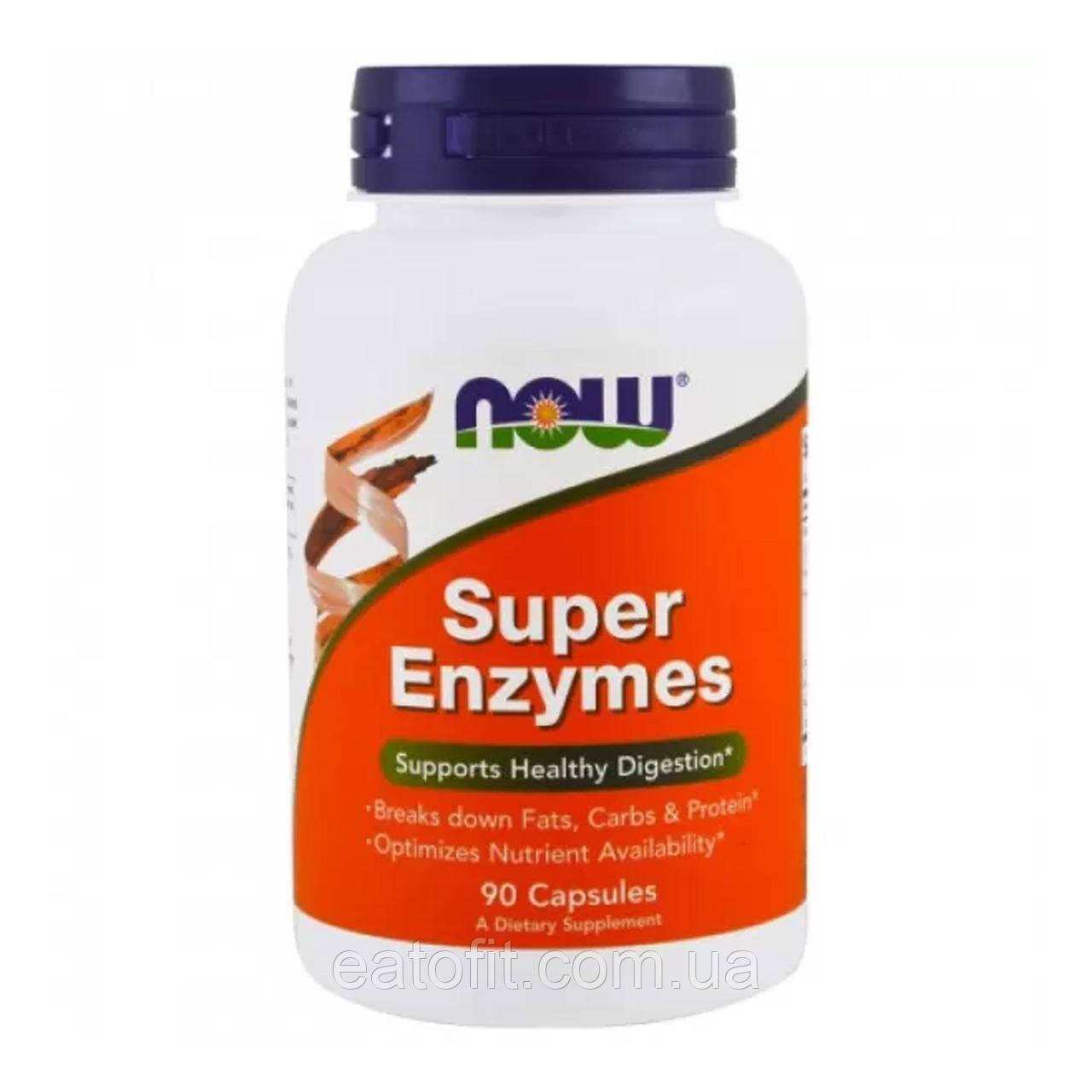 Натуральні ферменти для травлення (Super Enzymes) 90 капсул NOW-02963, фото 1