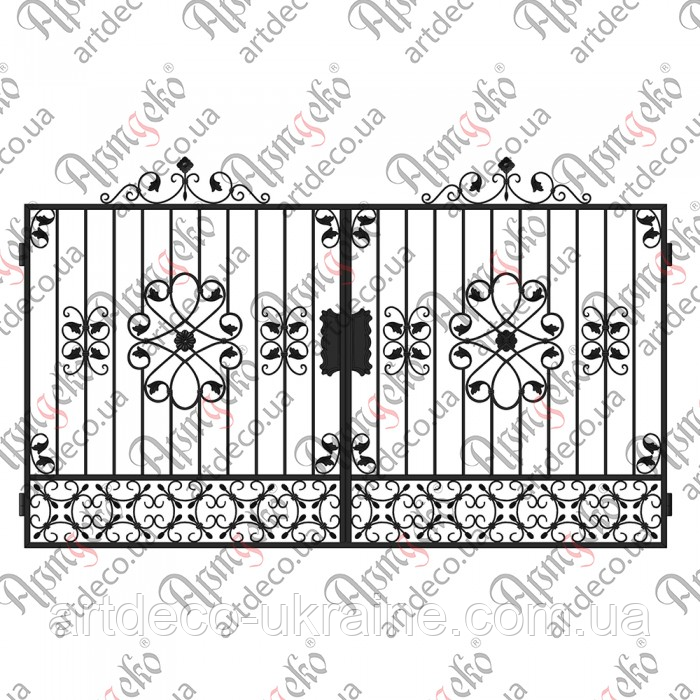 Ковані розсувні ворота 1730х2800 (КВ-25) КОМПЛЕКТ ЕЛЕМЕНТІВ, фото 1