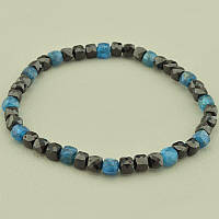 Браслет із натуральним каменем Турмалін і Апатит 18 см