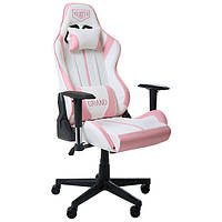 Крісло VR Racer Original Grand білий/рожевий