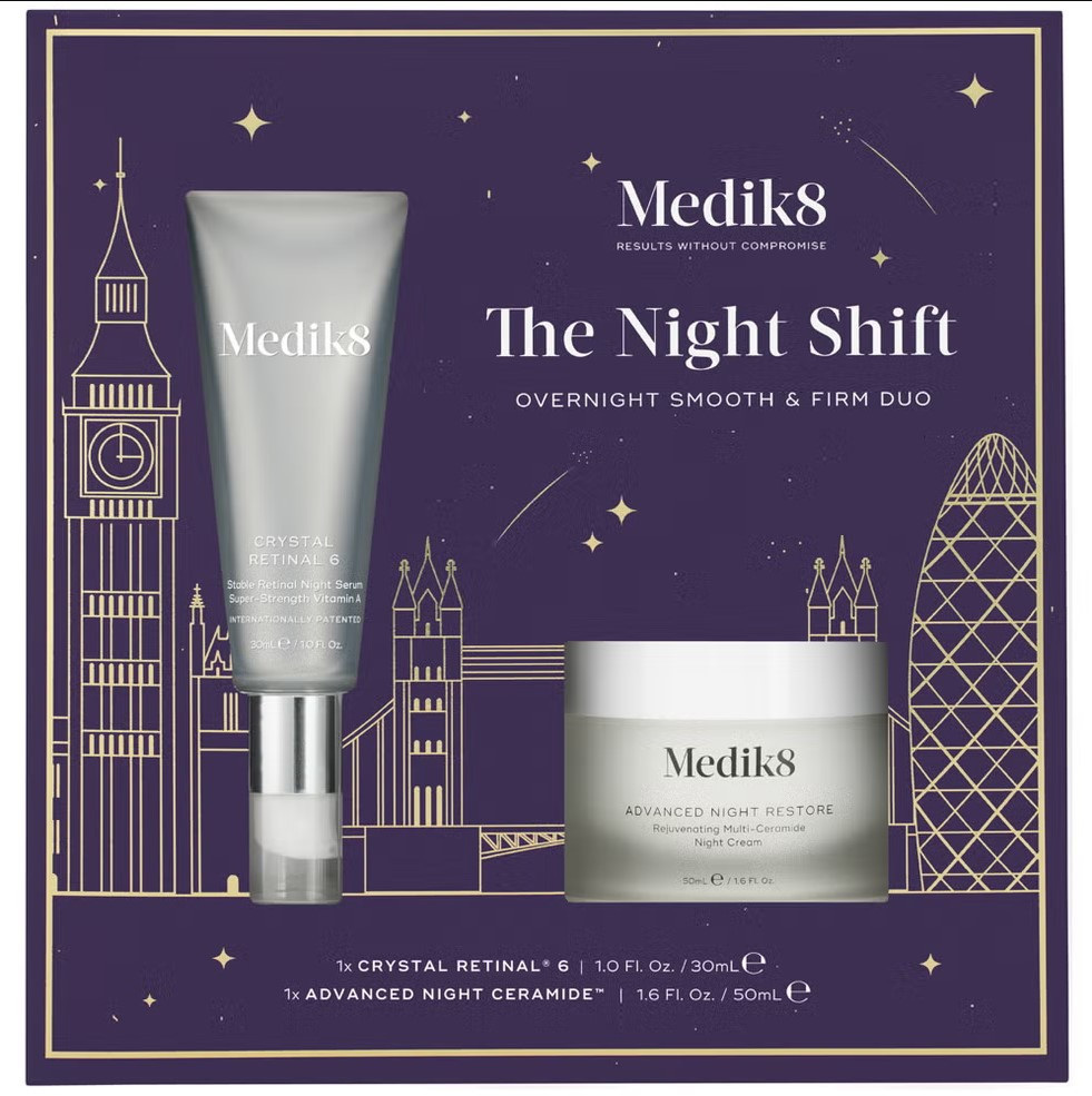 Нічний набір для гладкості та пружності шкіри Medik8 The Night Shift Overnight Smooth & Firm (Retinal 6, Advanced Night Ceramide)