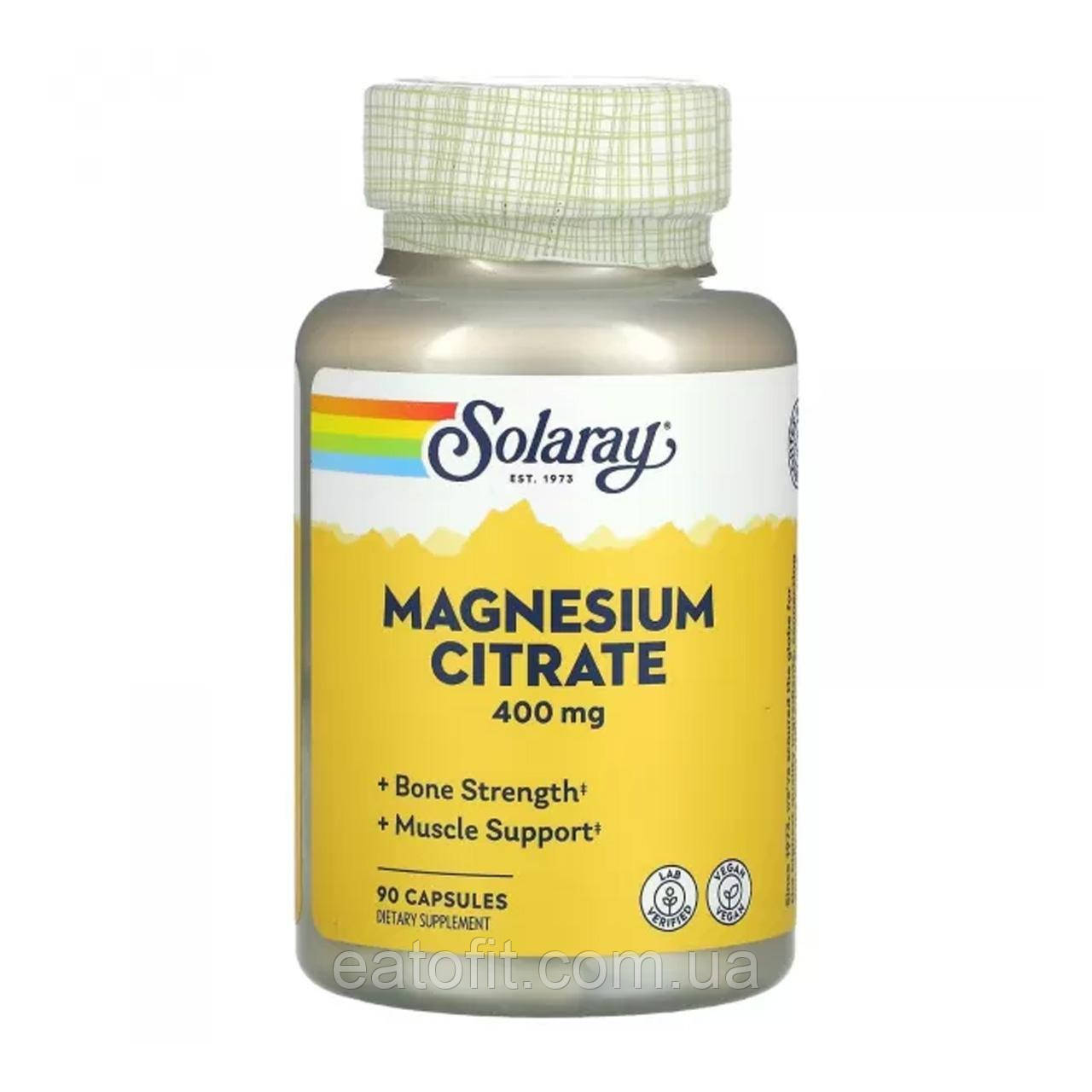 Цитрат магнію (Magnesium Citrate) 400 мг 90 капсул SOR-46301