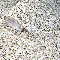 Шпалери вінілові 10.05 × 0.53 м Слов’янські шпалери 5527-05, салатові у спальню, вітальню, коридор, зал, кімнату