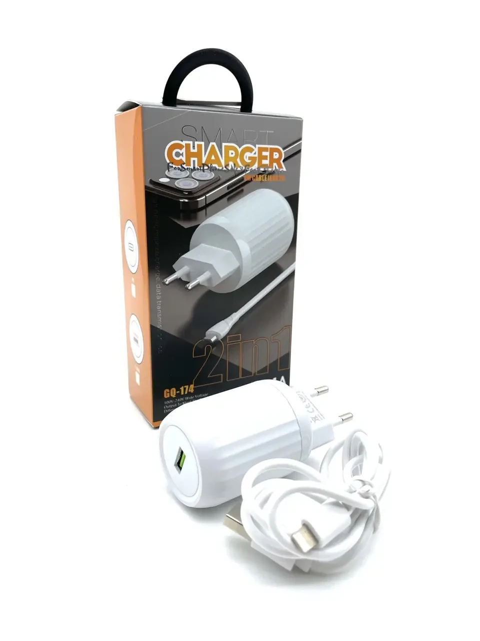 ЗЗП адаптер 220V GQ-174 1USB + iPhone 4.1 A (120 шт./яский)