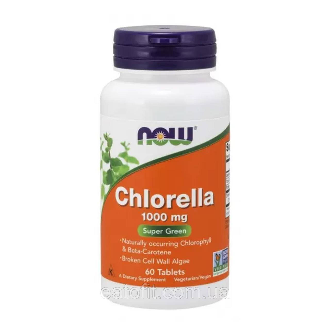 Хлорелла (Chlorella) 1000 мг 60 таблеток NOW-02630