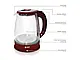 Чайник електричний скляний без квітки 1,8л 2400Вт синє LED-підсвічування BITEK BT-3110 12шт 7933, фото 7