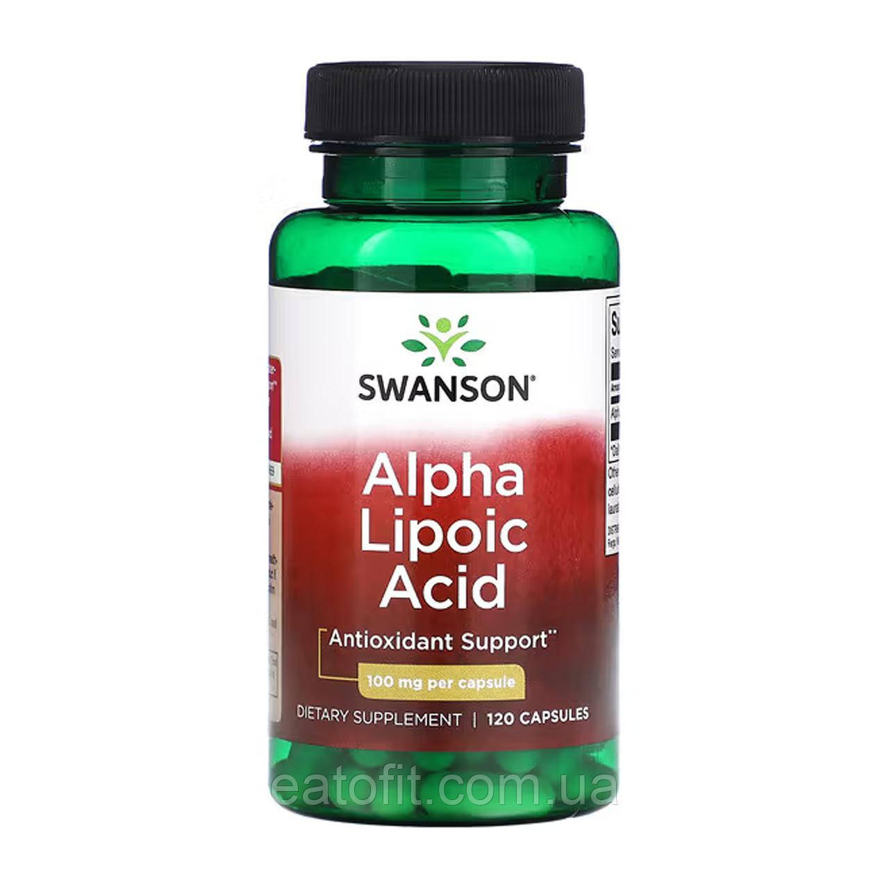 Альфа-ліпоєва кислота, Alpha Lipoic Acid, Swanson, 100 мг, 120 капсул SWV-01982