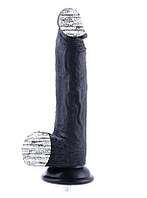 Чорний фалоімітатор-насадка для секс машини Hismith Silicone Dildo Black 20см