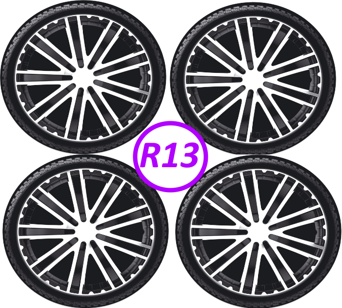 Ковпаки колісні ARGO R13 TORO BLACK SILVER, фото 1