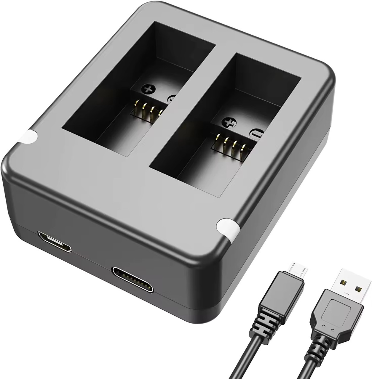 Зарядний пристрій для акумулятора GoPro 9 10 11 Hero Black два порти з USB-кабелем