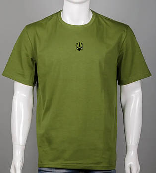 Футболка батал Тризуб 2401б (Уп.4шт 3XL,4XL), Хакі