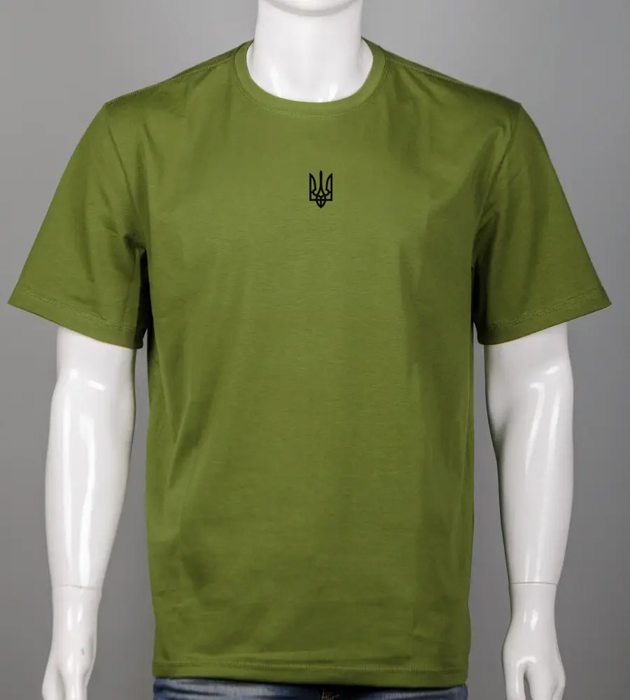 Футболка батал Тризуб 2401б (Уп.4шт 3XL,4XL), Хакі