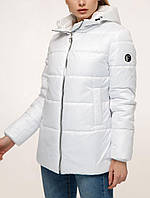 Оригінальна комбінована демісезонна куртка. Модна жіноча куртка з двох видів тканини. Цікава куртка жіноча весняна.