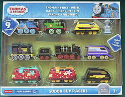 Набір із 9 потягів Томас і Друзі Thomas And Friends Sodor Cup Racers Metal Train Engines
