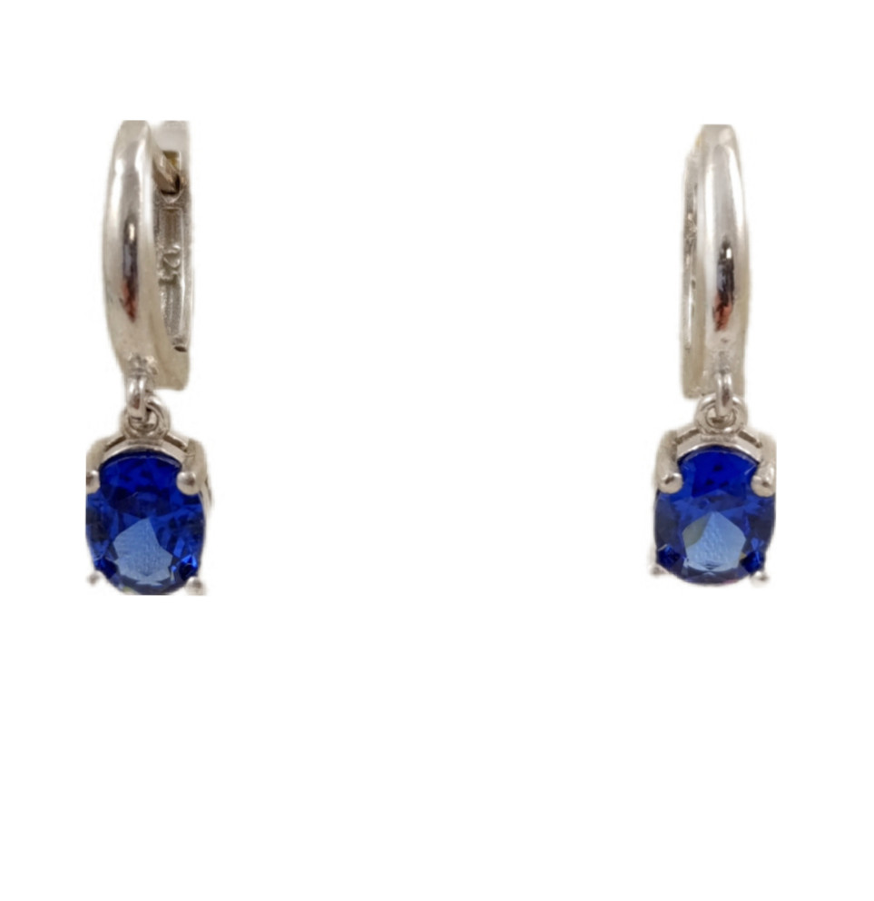 Срібні сережки з танзанітом С1004/В-тз, фото 1