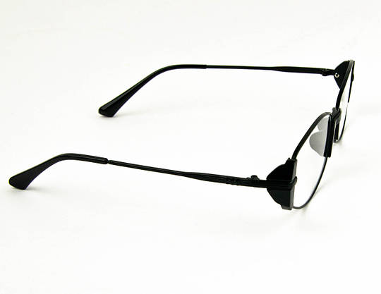 Іміджеві прямокутні окуляри (арт. 6001) чорна оправа, фото 5