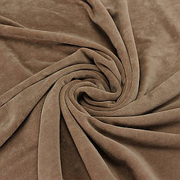 Велюр бавовняний, гарячий шоколад (180 см ширина) В-292