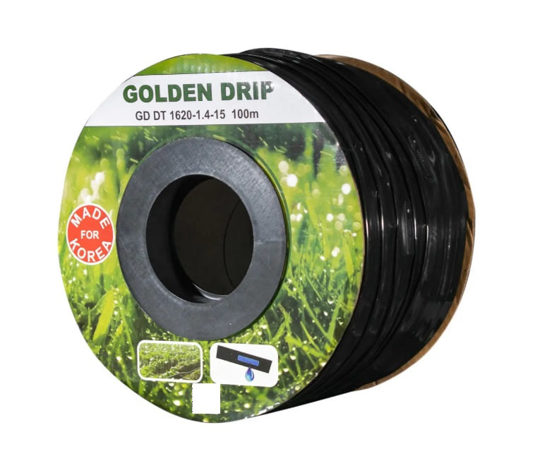 Крапельна стрічка емітерна шланг для поливу парників GOLDEN DRIP 100 м