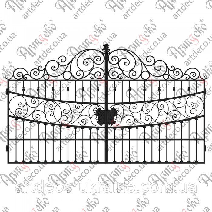 Ковані ворота 2000х3030 (КВ-26) КОМПЛЕКТ ЕЛЕМЕНТІВ, фото 1