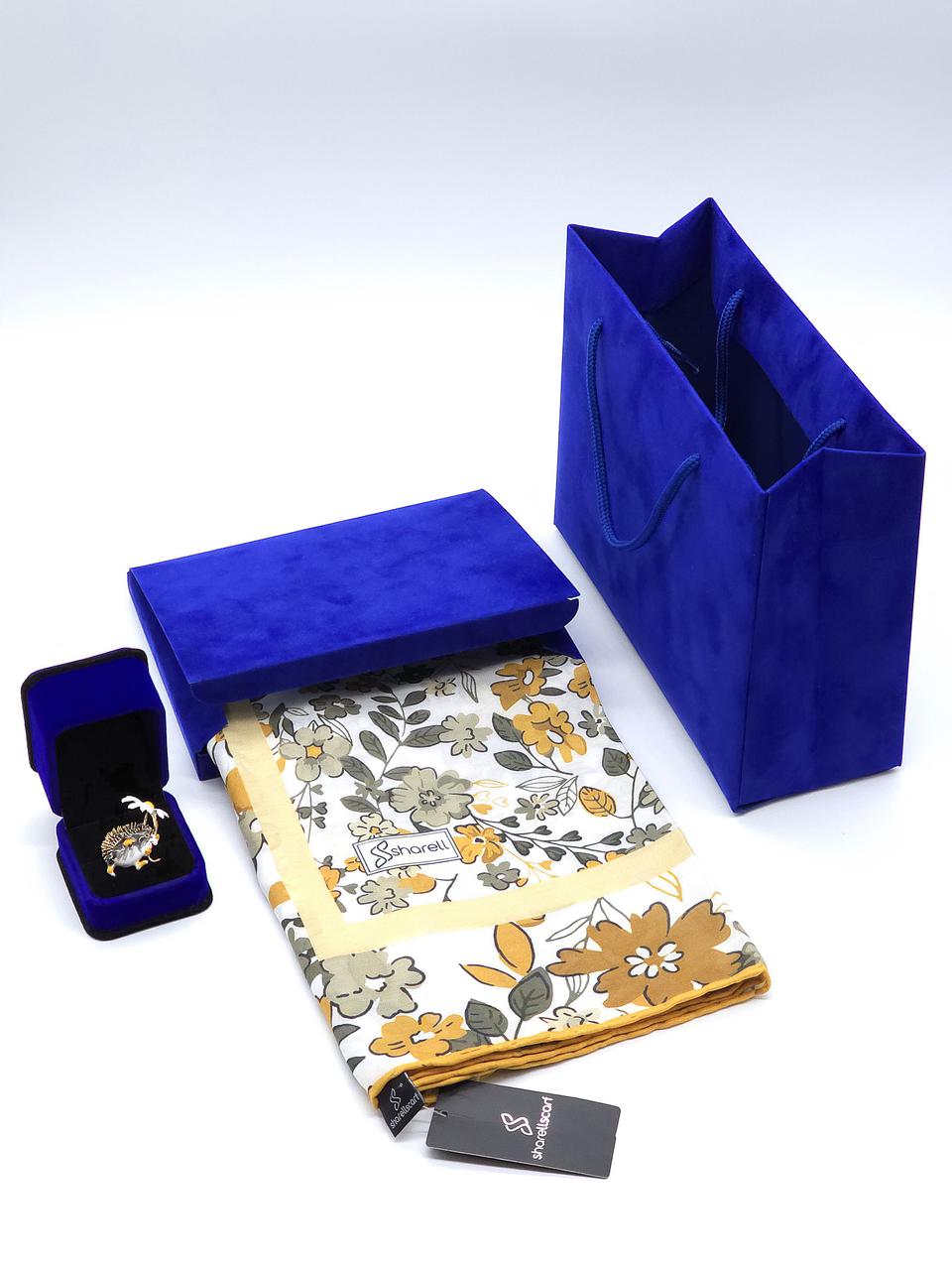 Подарунковий набір хустка і брошка їжачок, фото 1