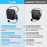 TONOR Voice Amplifier К11 Портативний динамік Bluetooth з дротовим мікрофоном, гарнітурою, фото 3